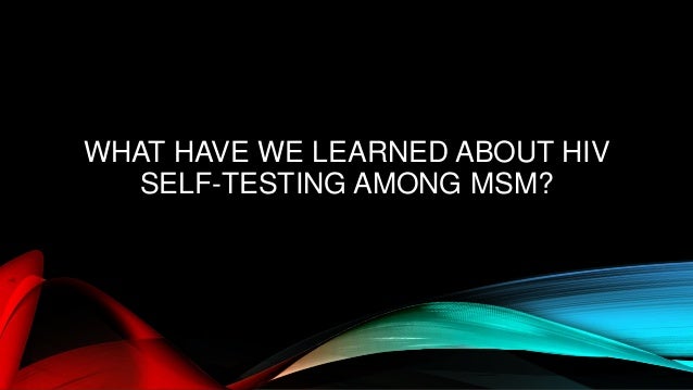 period hiv window test oral testing HIV self in MSM
