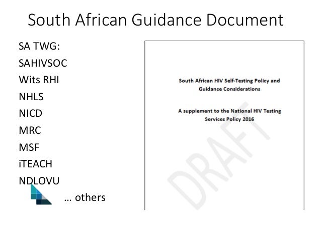 hiv self testing in south africa self testing