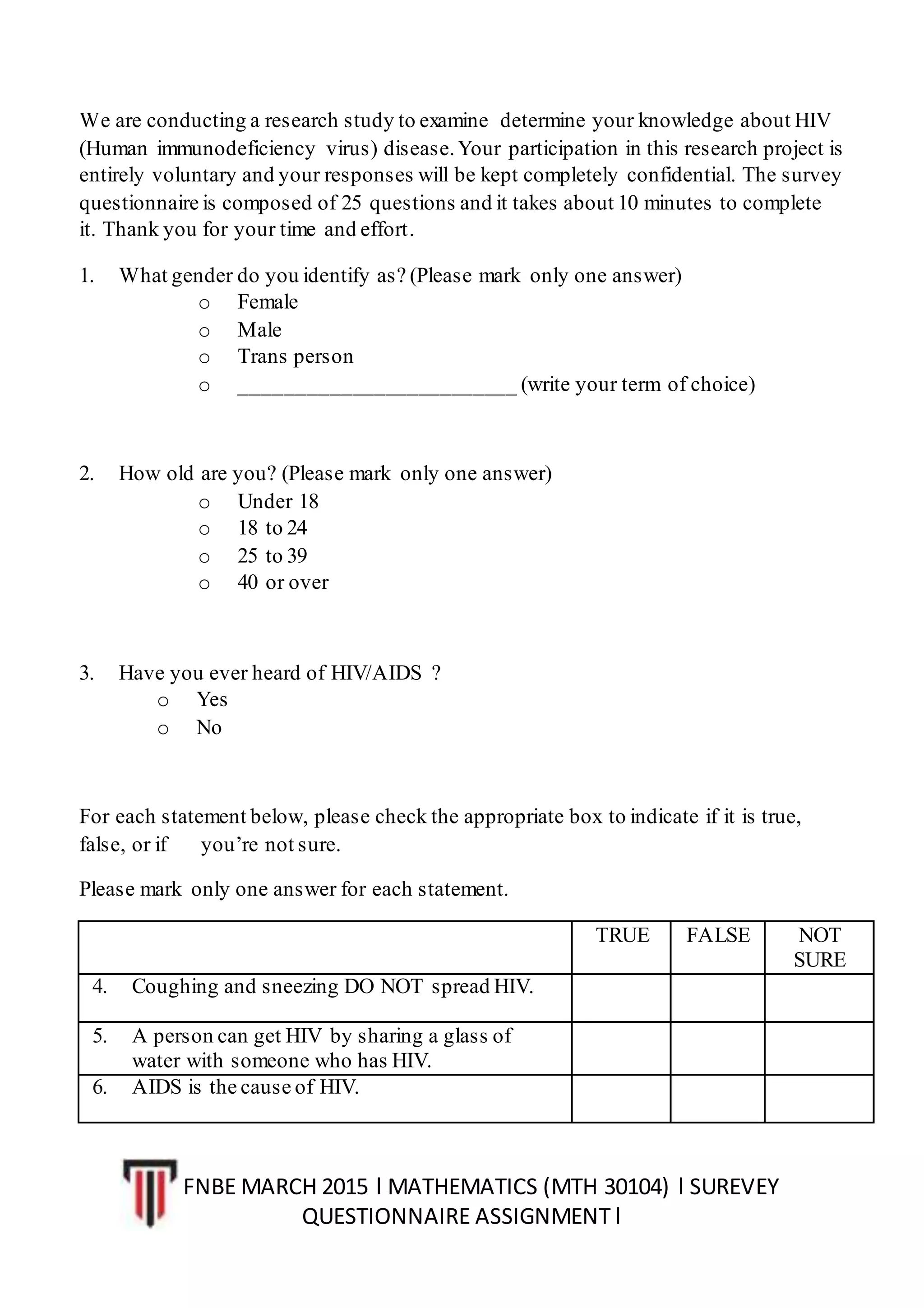Hiv survey quest (2) (1) (1) | DOCX
