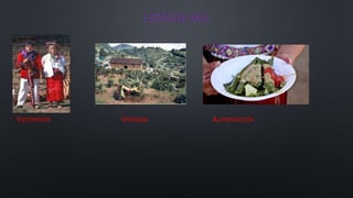 LENGUA IXIL
VESTIMENTA VIVIENDA ALIMENTACIÓN
 