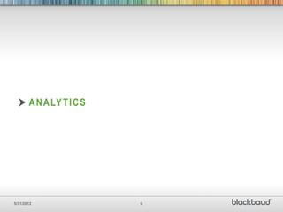 A N A LY T I C S




5/31/2012                 6
 