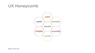 Peter Morvile
UX Honeycomb
 