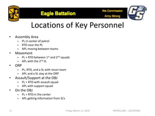 Patrolling & Variables | PPTX