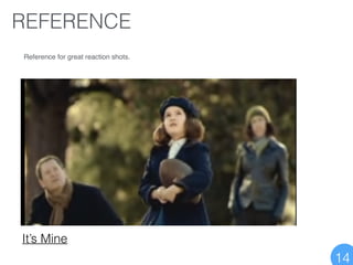 REFERENCE
Reference for great reaction shots.
It’s Mine
14
 