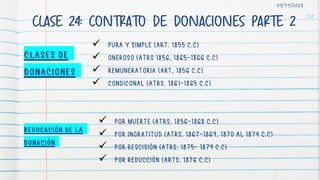 CLASE 24: CONTRATO DE DONACIONES PARTE 2
128
09/11/2023








 