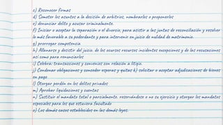 c) Reconocer firmas
d) Someter los asuntos a la decisión de arbitrios, nombrarlos o proponerlos
e) denunciar delito y acusar criminalmente.
f) Iniciar o aceptar la separación o el divorcio, para asistir a las juntas de reconciliación y resolver
lo más favorable a su poderdante y para intervenir en juicio de nulidad de matrimonio.
g) prorrogar competencia
h) Allanarse y desistir del juicio. de los ocursos recursos incidentes excepciones y de las recusaciones
así como para renunciarlos
i) Celebra: transacciones y convenios con relación a litigio.
j) Condonar obligaciones y conceder esperas y quitas k) solicitar o aceptar adjudicaciones de bienes
en pago
l) Otorgar perdón en los delitos privados
m) Aprobar liquidaciones y cuentas
n) Sustituir el mandato total o parcialmente. reservándose o no su ejercicio y otorgar los mandatos
especiales para los que estuviera facultado
o) Los demás casos establecidos en las demás leyes.
 
