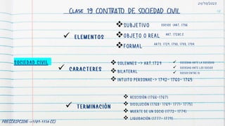 Clase 19 CONTRATO DE SOCIEDAD CIVIL 48
24/10/2023
















PRESCRIPCION ->1789-1756 CC)
 