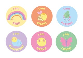 Iam
KIND
Iam
SMART
Iam
PATIENT
Iam
C
O
NFIDEN
T
Iam
BRAVE
Iam
LOVED
 
