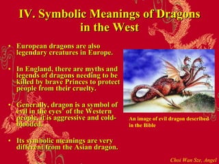 Symbolic Meanings of Dragons between East and West ( HKBU / Contemporary Europe and Asia / POLS ...