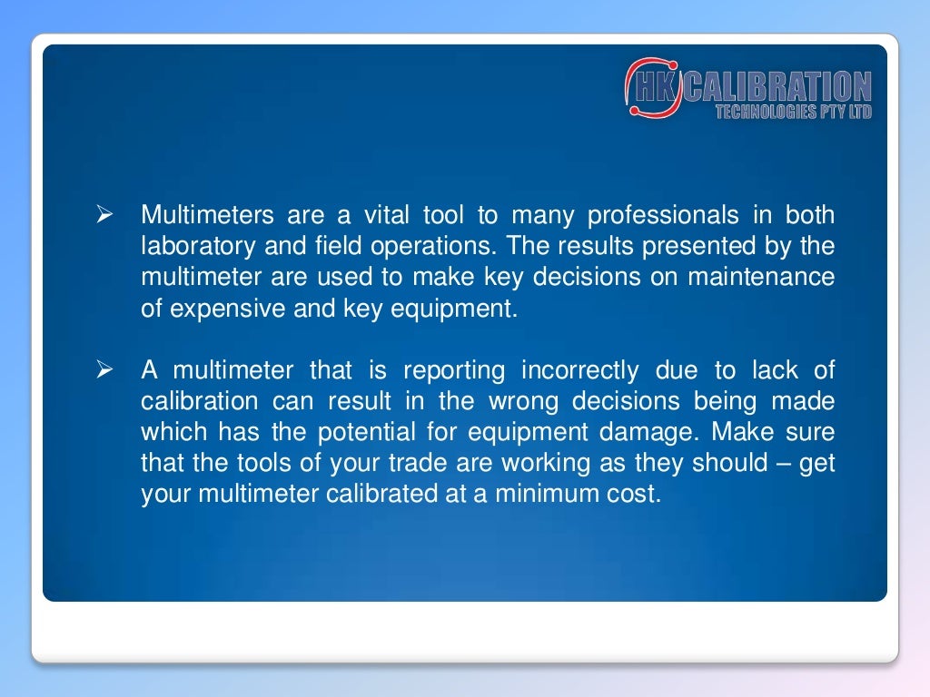 HK Calibration Electrical Instrument Calibration