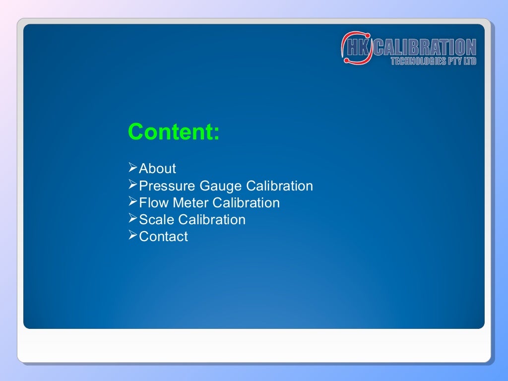 HK Calibration Services of Pressure Gauge Calibration