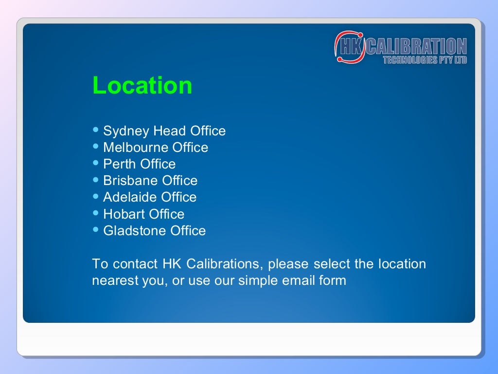 Hk calibration technologies pty. ltd