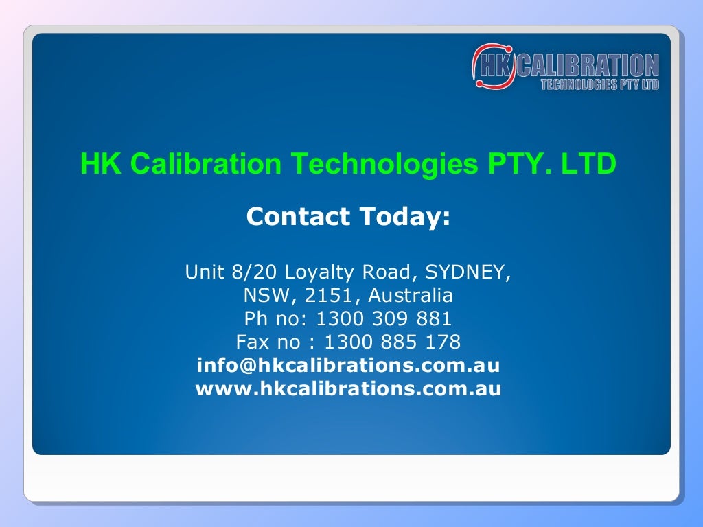 Hk calibration technologies pty. ltd