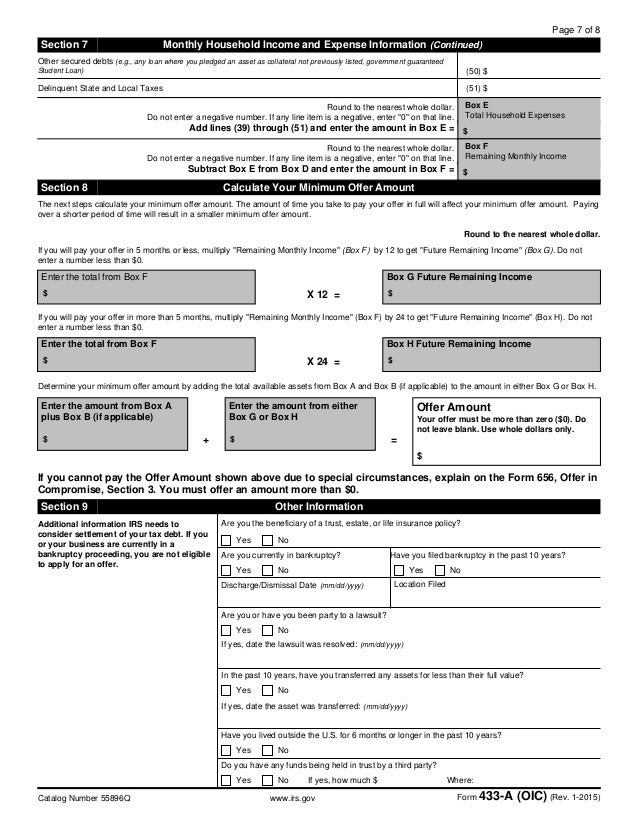 how do i find a good irs tax attorney 433a form 2015