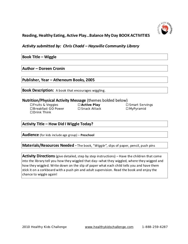 Preschool Library Activities