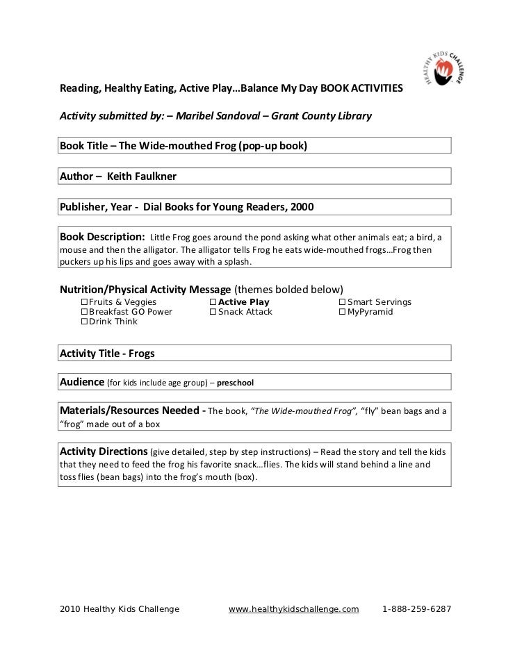 Preschool Library Activities