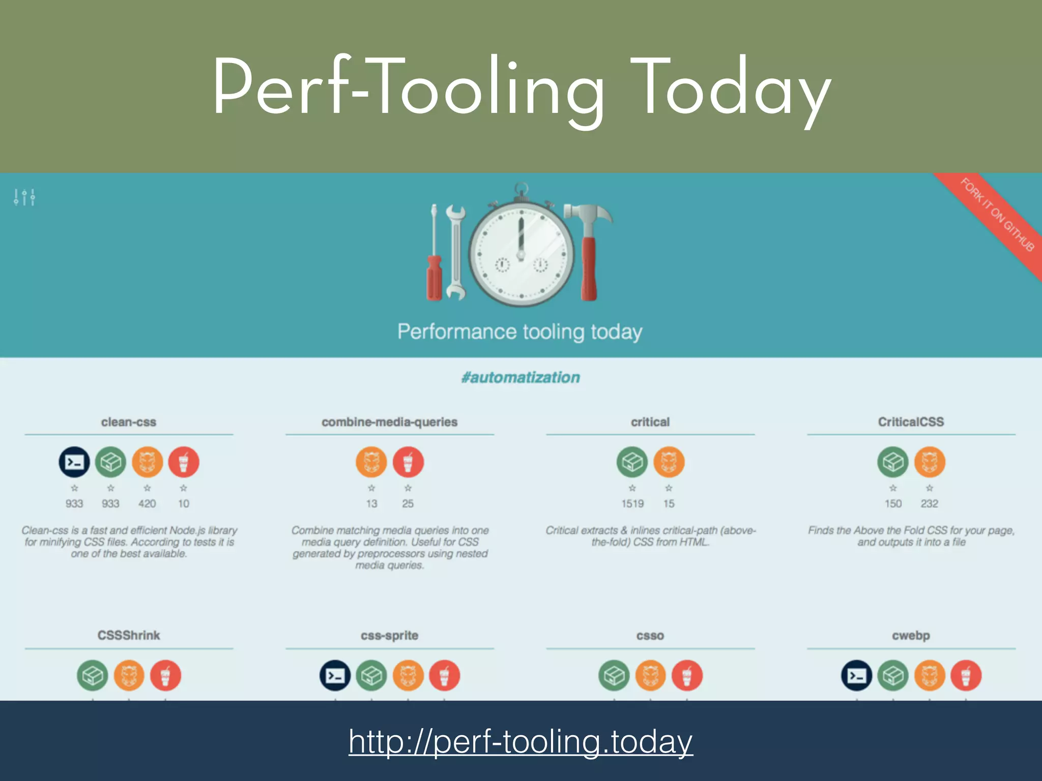 Perf-Tooling Today
http://perf-tooling.today
 