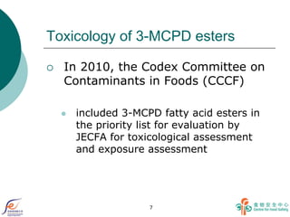 HK Fatty Acid Esters of 3 MCPD in Food 2012 | PDF