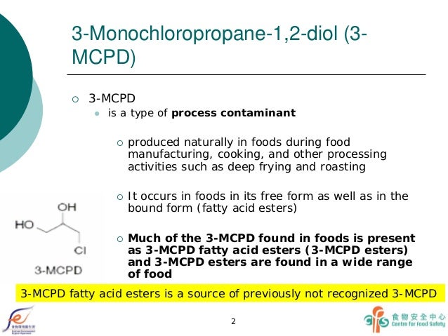 HK Fatty Acid Esters of 3 MCPD in Food 2012 HK Fatty Acid Esters of 3 MCPD in Food 2012