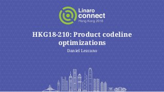 HKG18-210: Product codeline
optimizations
Daniel Lezcano
 