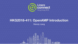 HKG2018-411: OpenAMP Introduction
Wendy Liang
 