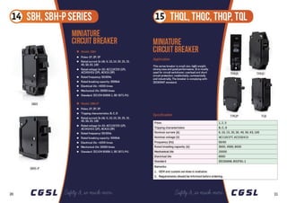 Circuit Breakers Brochure  by CGSL