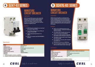 Circuit Breakers Brochure  by CGSL