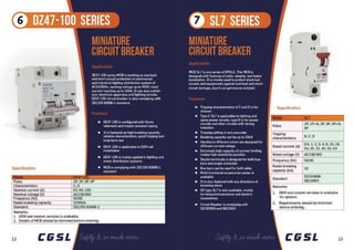 Circuit Breakers Brochure  by CGSL