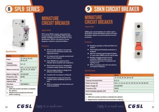 Circuit Breakers Brochure  by CGSL