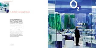 HKR : INTERIOR ARCHITECTURE – RETAIL                                     HKR : INTERIOR ARCHITECTURE

                                                                                                       02




                   01   O2 Retail Concept Store


                         HKR Interior has designed the new O2
                         Retail Concept Store. Three of the newly
                         designed O2 stores are now in place and
                         the interior design concept is to be rolled-
                         out across Ireland’s sixty O2 retail outlets.

                         This innovative concept store provides
                         the customer with a total communication
                         solution and a great place to shop, work,
                         browse and engage.

                         The design provides staff with the
                         best possible tools to serve customer
                         requirements in the form of an interactive
                         display and demonstration space, point
                         of sale consoles, an inviting sales counter,
                         and consultation spaces that allow the
                         customer to dwell and ultimately make the
                         correct choice for their needs.




                         01	 Store display
                         02	 Store entrance
 