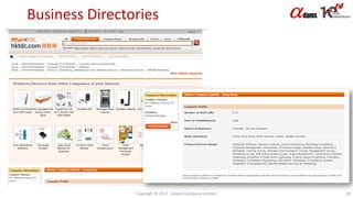 Business Directories
Copyright © 2017. Adams Company Limited. 28
 