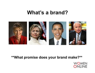 What’s a brand?




**What promise does your brand make?**
 