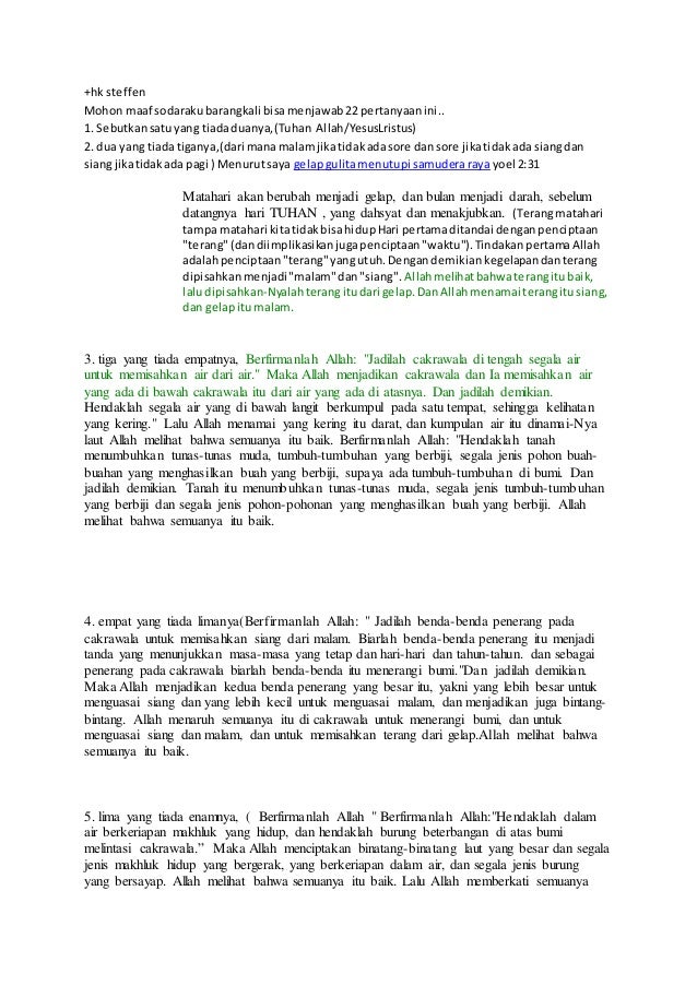 Lima Yang Tiada Enamnya Adalah Hk steffen