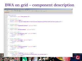 BWA on grid – component description




                           22
 