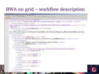 BWA on grid – workflow description




                            24
 