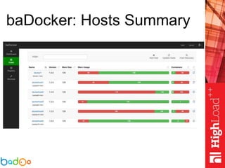 baDocker: Hosts Summary
 