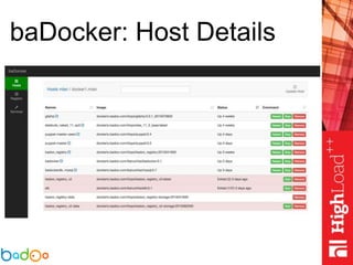 baDocker: Host Details
 