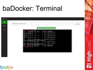 baDocker: Terminal
 