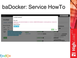 baDocker: Service HowTo
 
