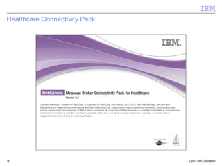 © 2012 IBM Corporation
Healthcare Connectivity Pack
16
 