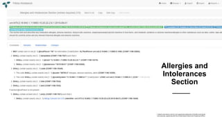 Allergies and
Intolerances
Section
® Health Level Seven and HL7 are registered trademarks of Health Level Seven
International, registered with the United States Patent and Trademark Office.
 