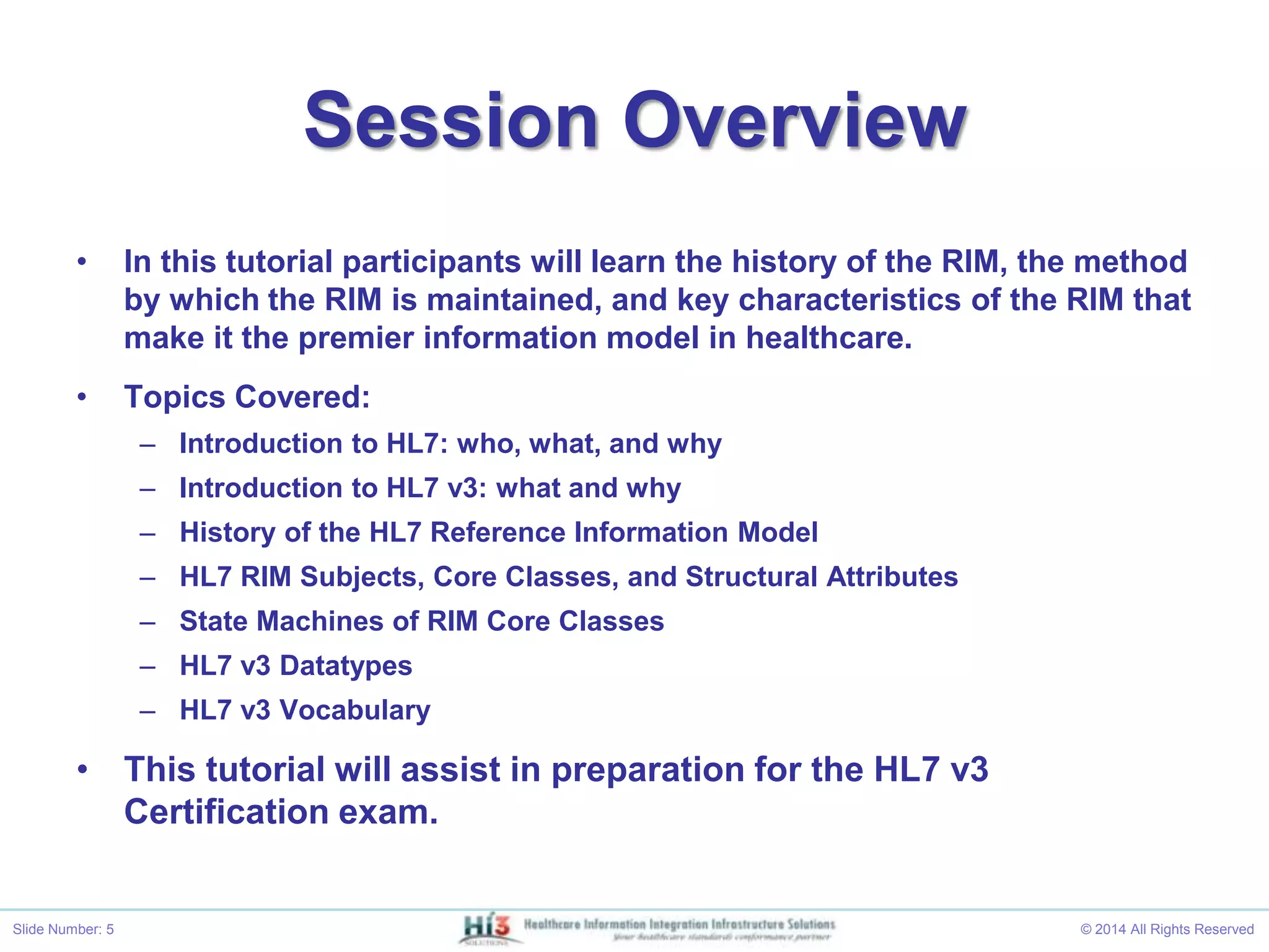 Hl7 reference information model | PPTX