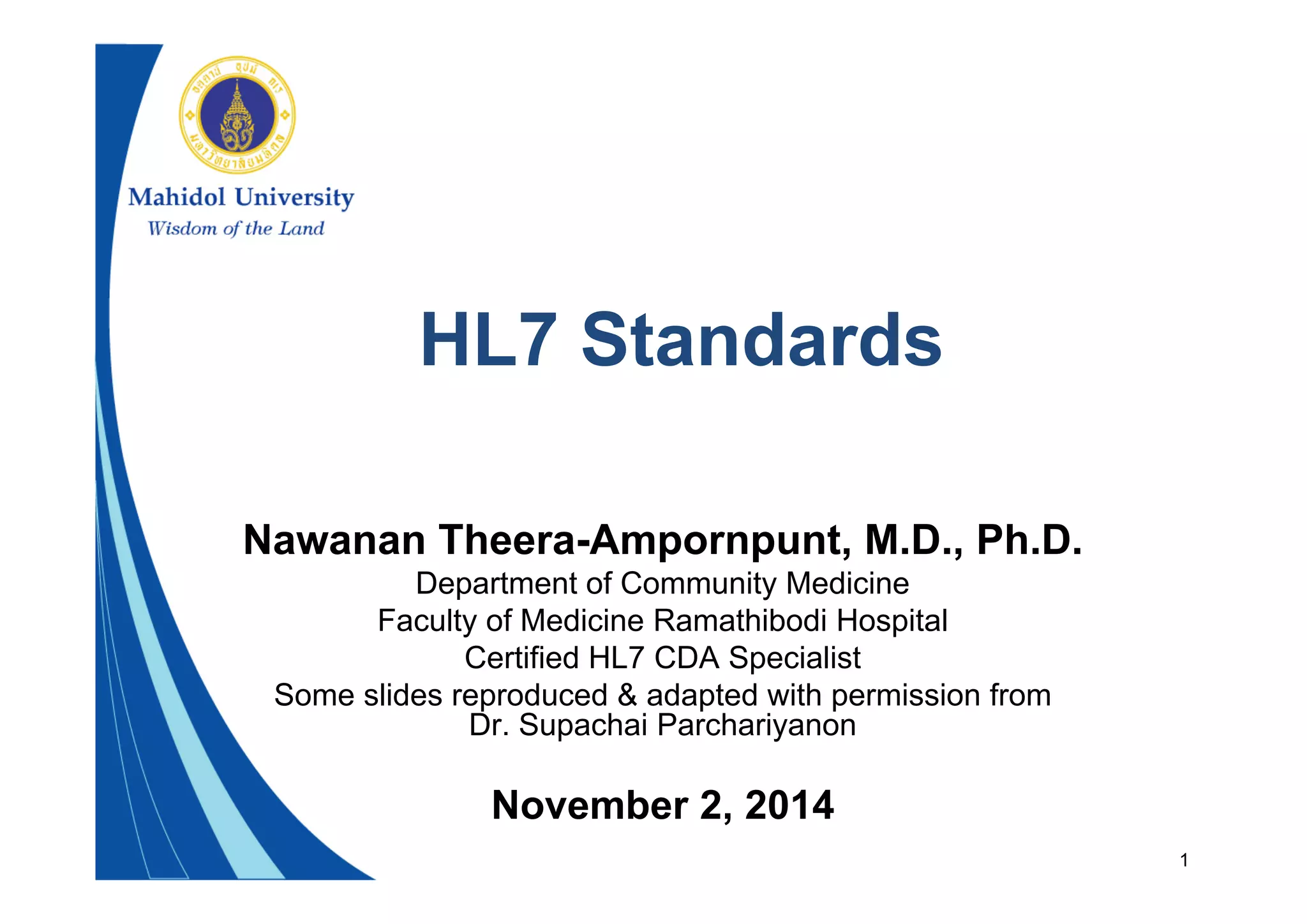 Hl7 Standards | PDF
