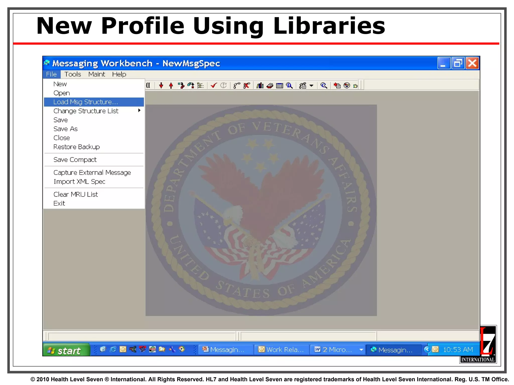 New Profile Using Libraries 