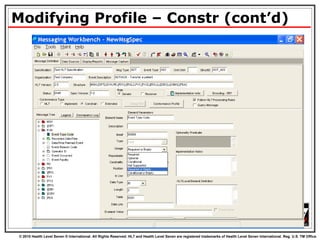 Modifying Profile – Constr (cont’d) 