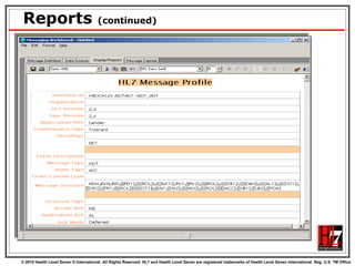Reports  (continued) 