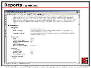 Reports  (continued) 