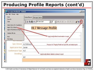 Producing Profile Reports (cont’d) 