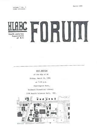 HLABC Forum: March 1984