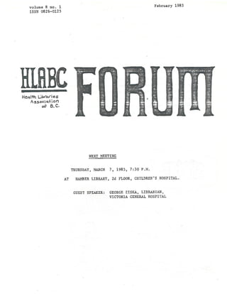 HLABC Forum: February 1985